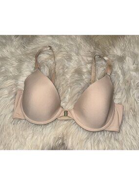 Cabernet 10914 Front Close T-Shirt Bra Lined Underwire Womens 34C Beige